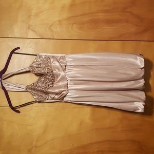 Windsor Champagne Strapless Dress 100% Polyester
